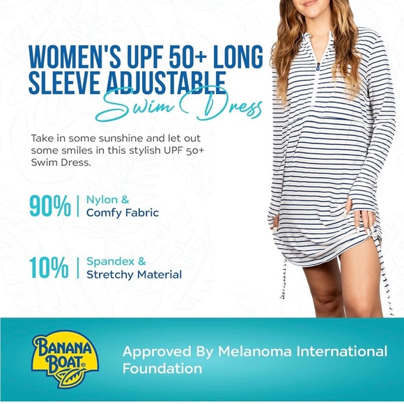 Banana Boat NEW Swim Coverup White and Navy XXL - Picture 9 of 9